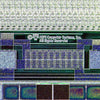 Item062: Silicon Wafer MIPS R3010 Processor Pendant -  Silver & Rainbow Colors