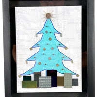 Time for Christmas - Silicon Wafer, Chips, Christmas Tree, Ornaments, Gift, Art