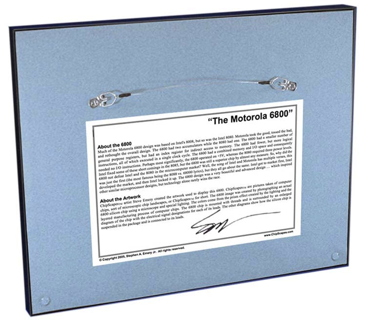 Motorola 6800 Microprocessor Robotics Motorola's First CPU ChipScapes