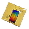 Item043: Silicon Wafer Computer Chip Pendant -  Purple & Fire