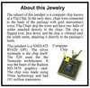 Item052: AMD/ATI RV620 Terascale Radeon GPU Necklace - Bronze, Dark Green, Silver