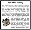 Item054: Silicon Wafer Cryptographic Test Circuit Tie Tack -  Steel & Rainbow Colors