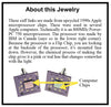 Item057: Apple CPU Cuff Links - Motorola, PowerPC, Canada