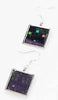 Item020: Silicon Wafer Earrings -  Silver, Purple, Rainbow Colors