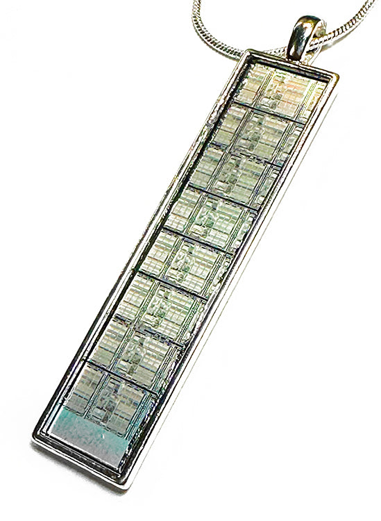 R3000 Microprocessor Item068: Silicon Wafer MIPS R3000 Microprocessor Pendant - Silver & Ra ...