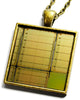 Item065: FPGA Chip Pendant - Gatefield FPGA Chips from a Silicon Wafer