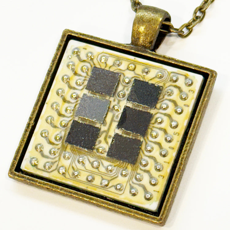 Item060: IBM CPU Chip Pendant - IBM 4300 CPU FPGA Logic Chips