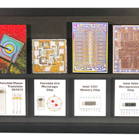 The Transistor to Computer Chips - Type A, 2N1613, Micrologic, 3101, Intel 4004, TMS1000