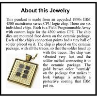 Item060: IBM CPU Chip Pendant - IBM 4300 CPU FPGA Logic Chips
