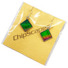 Item064: Silicon Wafer Computer Chip Earrings -  Silver, Green & Rainbow Colors (small)