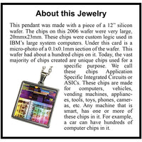 Item066: IBM ASIC Chip Pendant - IBM Large Systems Chips