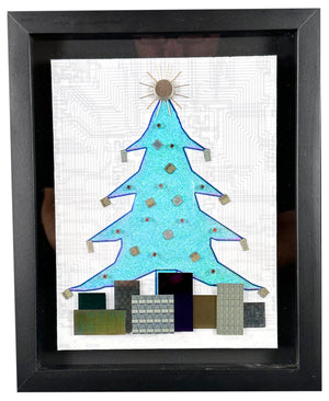 Time for Christmas - Silicon Wafer, Chips, Christmas Tree, Ornaments, Gift, Art