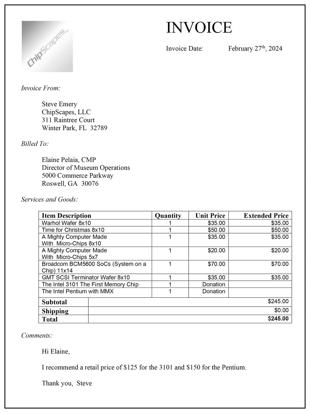 February Artworks for CMoA