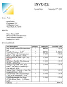 Invoice for Mims Museum