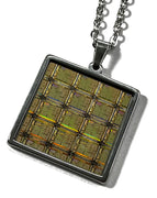 Item038: Silicon Wafer 6502 Microprocessor Pendant - WDC, Mensch