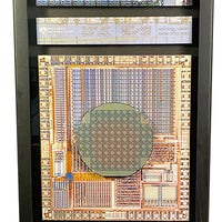 Silicon Wafer - Computer Chip Art - Star Trek, USS Enterprise, Hitchcock, Microprocessor, Rockwell, 4 Inch