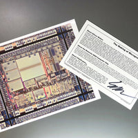 The Microprocessor - Chip Artwork With a Real Computer Chip - Motorola 6808