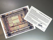 The Microprocessor - Chip Artwork With a Real Computer Chip - Motorola 6808