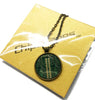 Item021: Memory Circuit Board Pendant - DRAM, RAM, Bronze, Green, Round, Gold