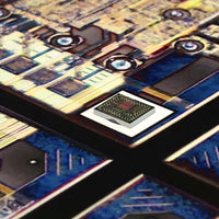 The Microprocessor - Chip Artwork With a Real Computer Chip - Motorola 6808