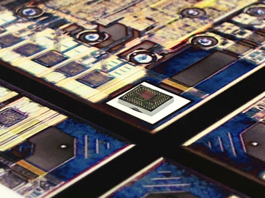 The Microprocessor - Chip Artwork With a Real Computer Chip - Motorola ...