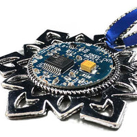ChipScapes Set  #5:  Computer Circuit Boards with Chips (3 Ornaments)