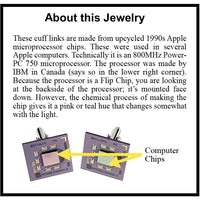 Item057: Apple CPU Cuff Links - Motorola, PowerPC, Canada