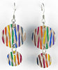 Item012: Computer Ethernet Cable Earrings - woven, fabric, primitive, round