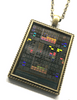 Item031: Silicon Wafer Cryptographic Test Circuits Pendant -  Bronze, Rainbow Colors