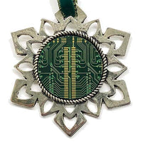 ChipScapes Set  #9: Mixed Types - Art with Chip, Circuit Board, Computer Logic Chip (3 Ornaments)